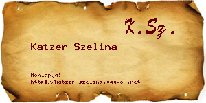 Katzer Szelina névjegykártya